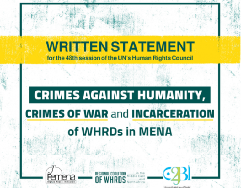 Crimes against Humanity, Crimes of War and Incarceration of WHRDs in MENA